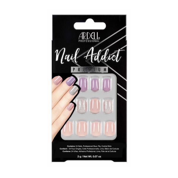 Uñas Postizas Pastel Pink & Purple
